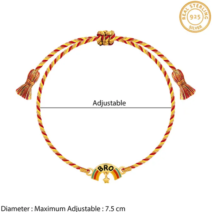 Golden Classic Rainbow Rakhi for Kids