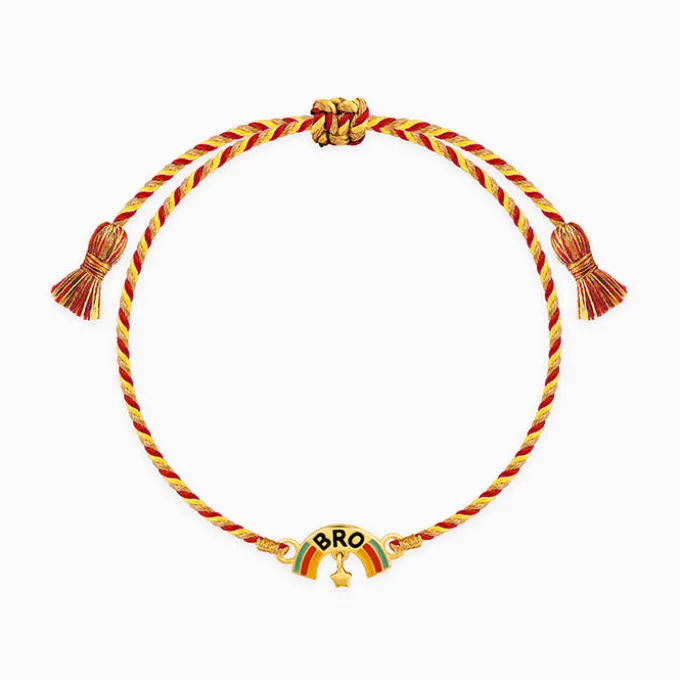 Golden Classic Rainbow Rakhi for Kids