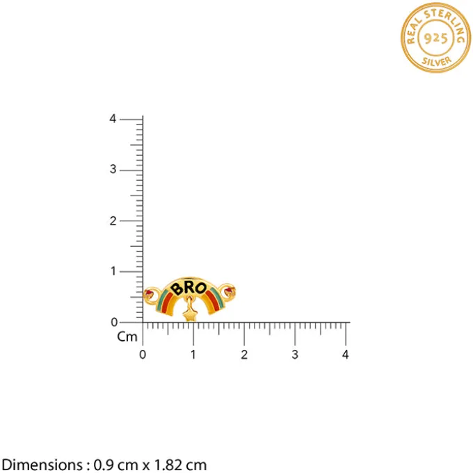 Golden Classic Rainbow Rakhi for Kids