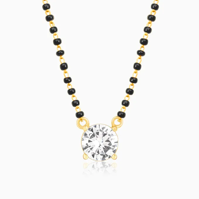 Golden Classic Solitaire Mangalsutra