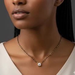 Golden Classic Solitaire Mangalsutra