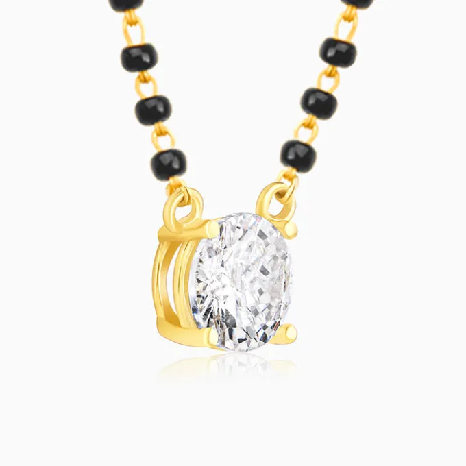 Golden Classic Solitaire Mangalsutra