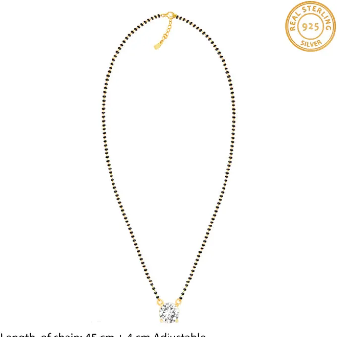 Golden Classic Solitaire Mangalsutra