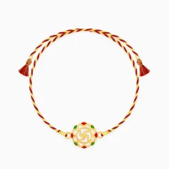Golden Classic Swastik Rakhi