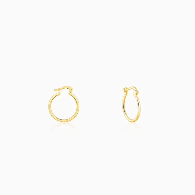 Golden Classy Work Hoop Earrings