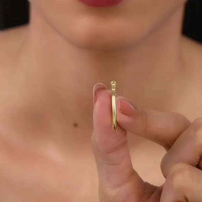 Golden Classy Work Hoop Earrings