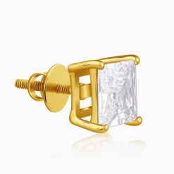 Golden Classy Zirconia Stud For Him
