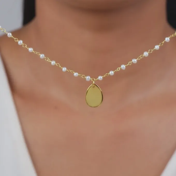 Golden Colleen Pearl Necklace