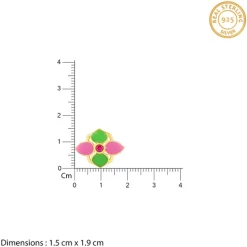 Golden Colourful Floral Rakhi