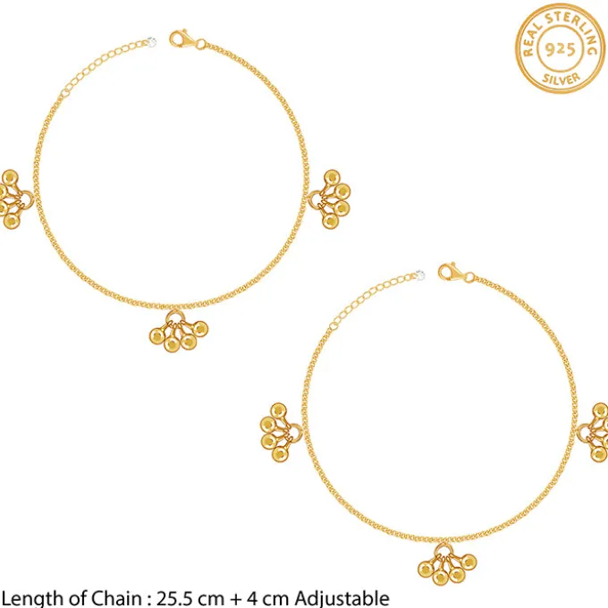 Golden Cute Orb Anklet
