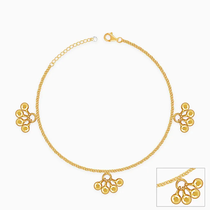 Golden Cute Orb Anklet