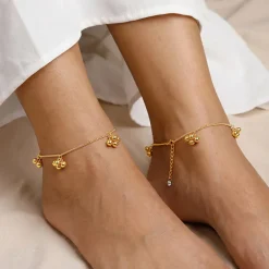 Golden Cute Orb Anklet