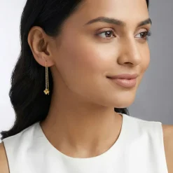 Golden Cute Orb Sui Dhaga Earrings