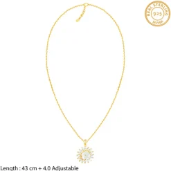 Golden Daisy Affair Pendant with Link Chain