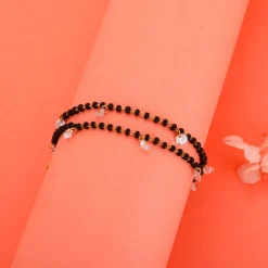 Golden Dazzling Zircon Mangalsutra Bracelet