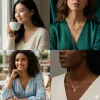 Golden Deer Heart Necklace