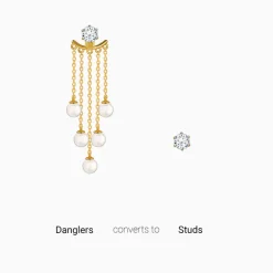 Golden Demi Pearl Ear Jacket