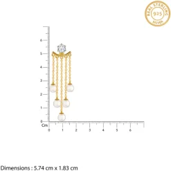 Golden Demi Pearl Ear Jacket