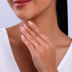 Golden Dendrobium Ring