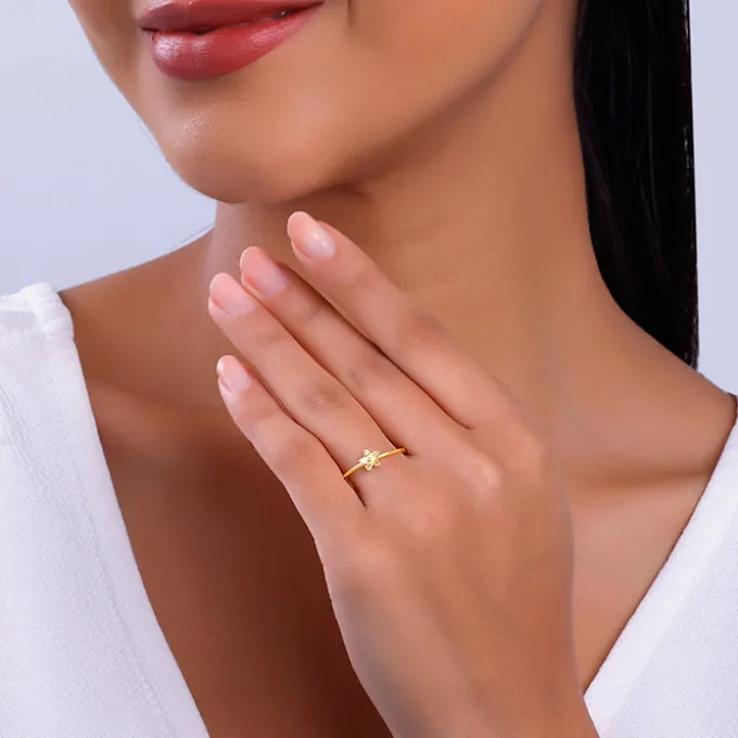 Golden Dendrobium Ring