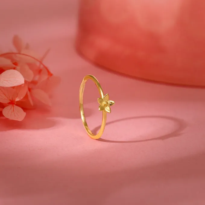 Golden Dendrobium Ring