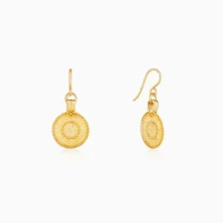 Golden Disc Earrings