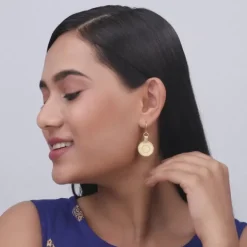 Golden Disc Earrings