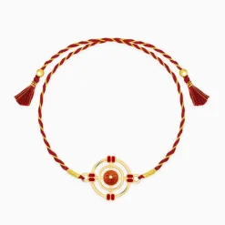 Golden Divya Rudraksha Rakhi