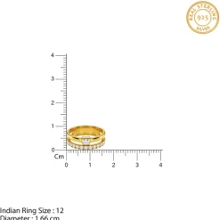 Golden Double Glam Ring (Size 12)