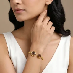 Golden Dual Essence Cuff Bracelet
