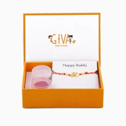 Golden Elegant Ganesha Rakhi
