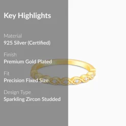 Golden Elegant Twist Ring