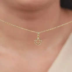 Golden Ereshkigal Pendant With Link Chain