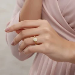 Golden Eternal Square Ring
