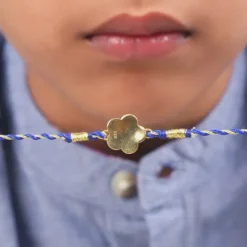 Golden Evil Eye Bloom Kids Rakhi