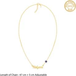 Golden Evil Eye Personalised Name Necklace