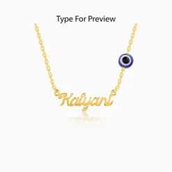 Golden Evil Eye Personalised Name Necklace