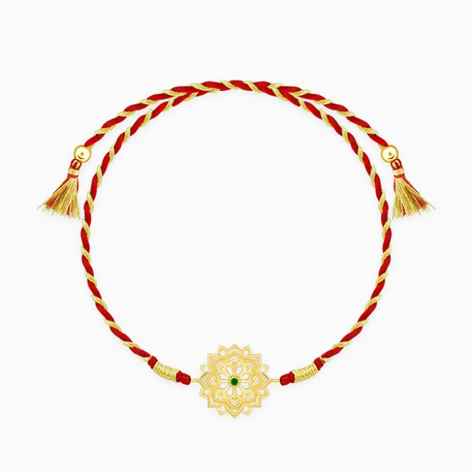 Golden Floral Mandala Rakhi