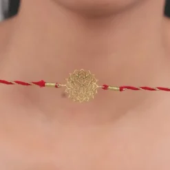 Golden Floral Mandala Rakhi