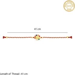 Golden Floral Om Rakhi