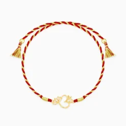 Golden Floral Omkara Rakhi