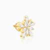 Golden Floral Radiance Earrings