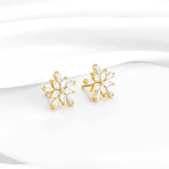Golden Floral Radiance Earrings