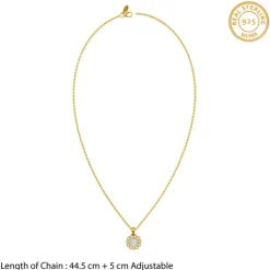 Golden Florentia Pendant With Link Chain