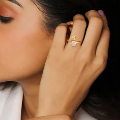 Golden Flower Girl Ring