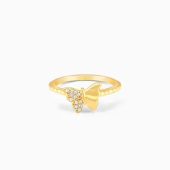 Golden Fluttery Wings Ring
