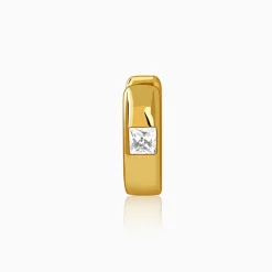 Golden Flux Hoop Earring For Him