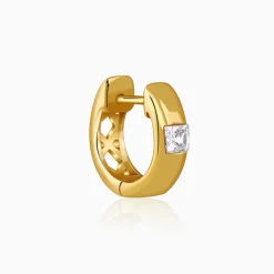 Golden Flux Hoop Earring For Him