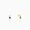 Golden Forever In Blue Earrings
