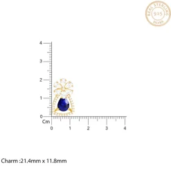 Golden Forever In Blue Earrings